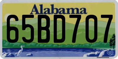 AL license plate 65BD707