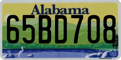 AL license plate 65BD708