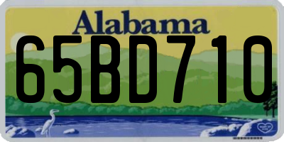 AL license plate 65BD710