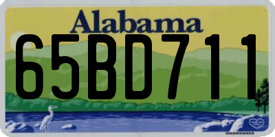 AL license plate 65BD711