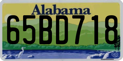 AL license plate 65BD718