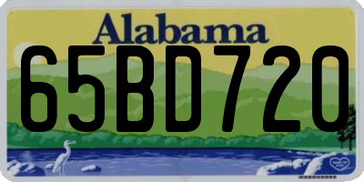 AL license plate 65BD720