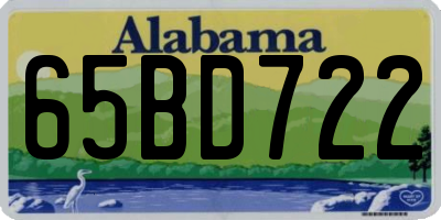 AL license plate 65BD722