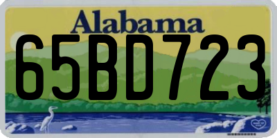 AL license plate 65BD723