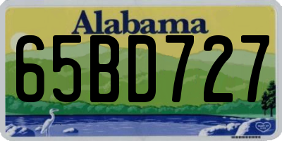 AL license plate 65BD727