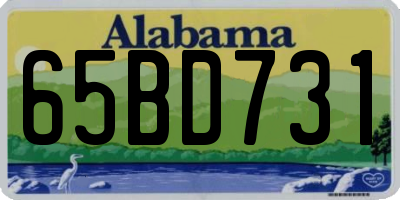AL license plate 65BD731