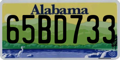 AL license plate 65BD733