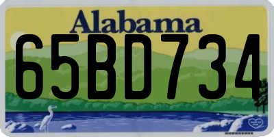 AL license plate 65BD734