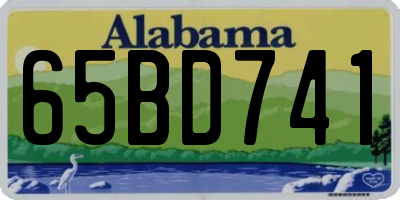 AL license plate 65BD741