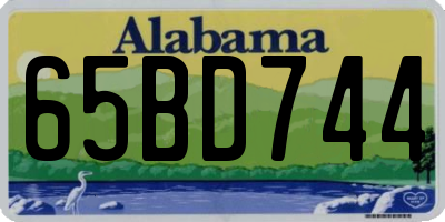 AL license plate 65BD744