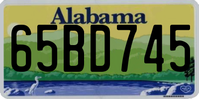 AL license plate 65BD745