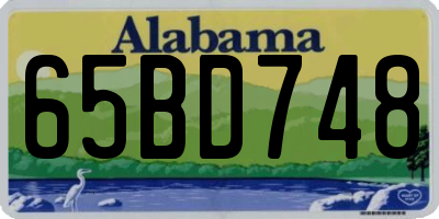 AL license plate 65BD748