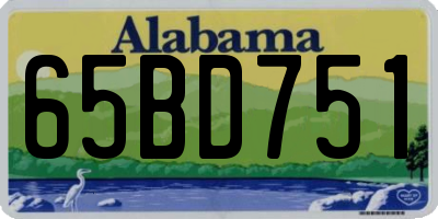 AL license plate 65BD751