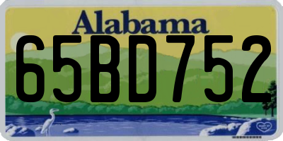 AL license plate 65BD752