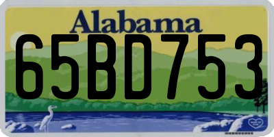 AL license plate 65BD753