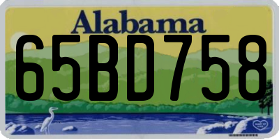 AL license plate 65BD758