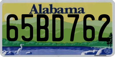 AL license plate 65BD762