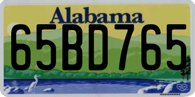 AL license plate 65BD765