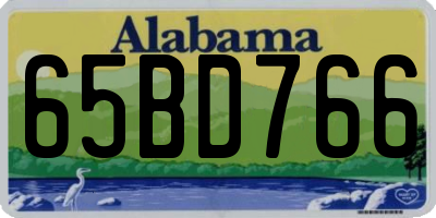 AL license plate 65BD766