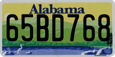 AL license plate 65BD768