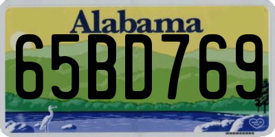 AL license plate 65BD769