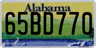 AL license plate 65BD770