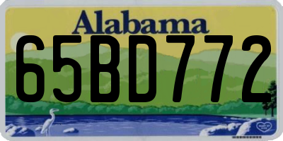 AL license plate 65BD772