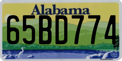 AL license plate 65BD774