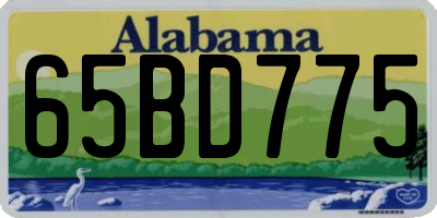 AL license plate 65BD775