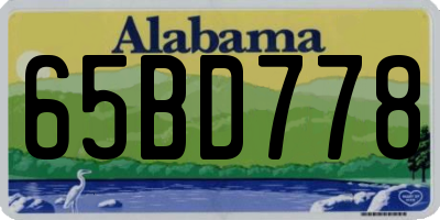 AL license plate 65BD778