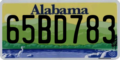 AL license plate 65BD783