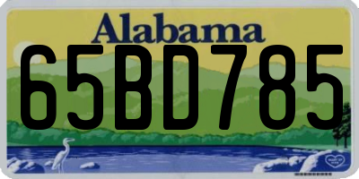 AL license plate 65BD785