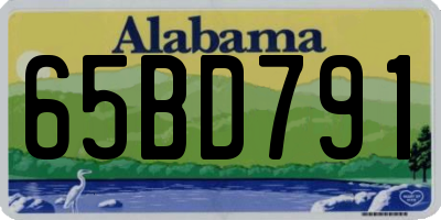 AL license plate 65BD791