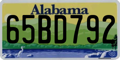 AL license plate 65BD792