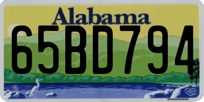 AL license plate 65BD794