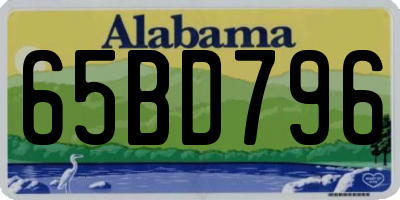 AL license plate 65BD796