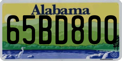 AL license plate 65BD800