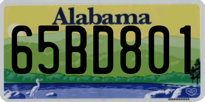 AL license plate 65BD801