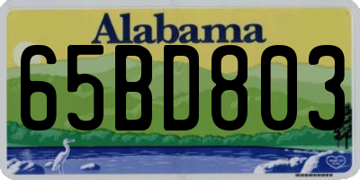 AL license plate 65BD803