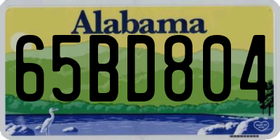 AL license plate 65BD804