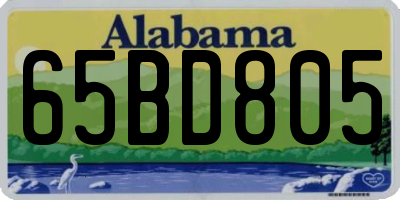 AL license plate 65BD805
