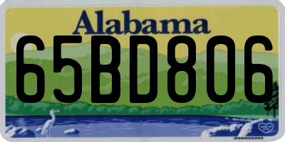 AL license plate 65BD806