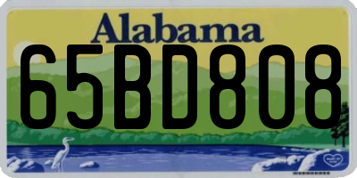 AL license plate 65BD808