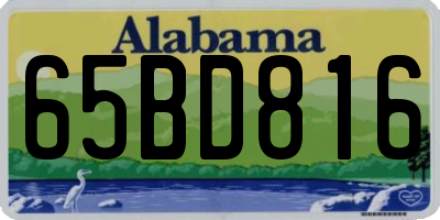 AL license plate 65BD816