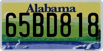 AL license plate 65BD818