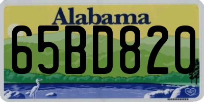 AL license plate 65BD820