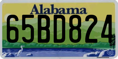 AL license plate 65BD824