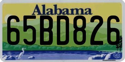 AL license plate 65BD826