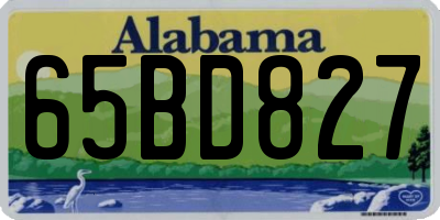 AL license plate 65BD827