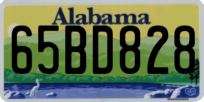 AL license plate 65BD828